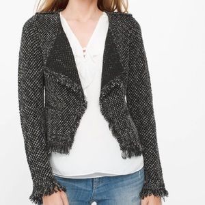 WHBM Raw Edge Sweater Jacket